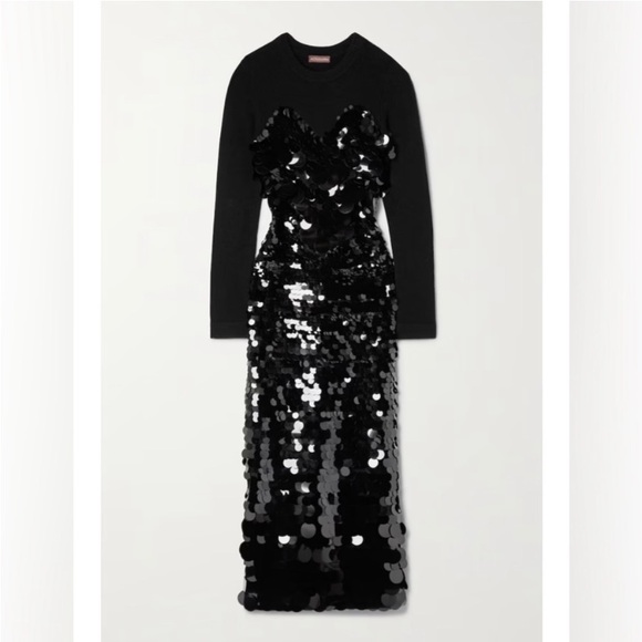 Altuzarra Wynnifred Wool Knit Gradient Pailette Cocktail Dress - Picture 3 of 16